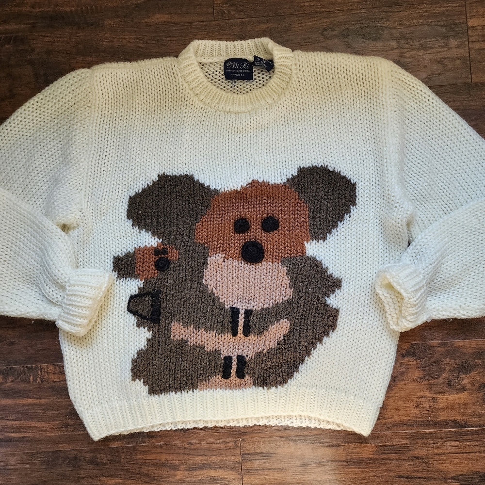Vintage Koala Bear Knit Sweater